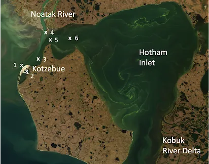 Map with data collection points